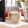 Yellowstone If A Meteor Crashes Tomorrow Laser Engraved Stemless Wine Glass -Bioworld Shop L19318265 YS HIGH RESOLUTION2