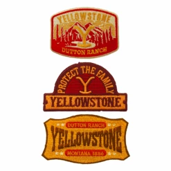 Yellowstone Dutton Ranch Iron On Patches - Pack Of 3 -Bioworld Shop Pack C
