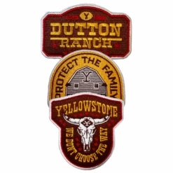 Yellowstone Dutton Ranch Iron On Patches - Pack Of 3 -Bioworld Shop PackD