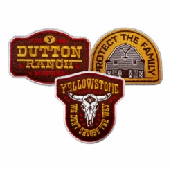 Yellowstone Dutton Ranch Iron On Patches - Pack Of 3 -Bioworld Shop PackE