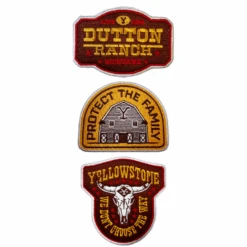 Yellowstone Dutton Ranch Iron On Patches - Pack Of 3 -Bioworld Shop PackF