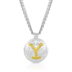 Yellowstone Dutton Y Yellowstone Silver Necklace