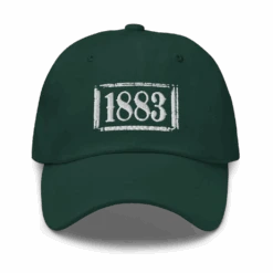 Yellowstone 1883 Logo Classic Dad Hat 7 Yellowstone 1883 Logo Classic Dad Hat -Bioworld Shop YS 1883 DH 100153 DRK GRN MF