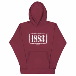 Yellowstone 1883 Logo Unisex Premium Hoodie 8 Yellowstone 1883 Logo Unisex Premium Hoodie -Bioworld Shop YS 1883 HS 100957 MARON MF