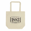 Yellowstone 1883 Logo Eco Tote Bag -Bioworld Shop YS 1883 TB 100918 MF