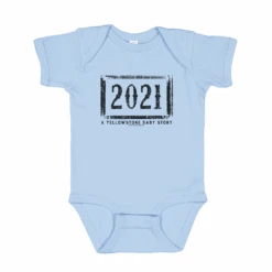 Yellowstone 1883 A Yellowstone Baby Story 2021 Baby Bodysuit 8 Yellowstone 1883 A Yellowstone Baby Story 2021 Baby Bodysuit -Bioworld Shop YS 1883 YSSTORY BB 55 100370 LT BLU 21 MF