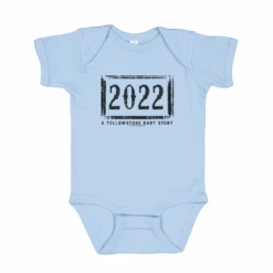 Yellowstone 1883 A Yellowstone Baby Story 2022 Baby Bodysuit 8 Yellowstone 1883 A Yellowstone Baby Story 2022 Baby Bodysuit -Bioworld Shop YS 1883 YSSTORY BB 55 100370 LT BLU 22 MF