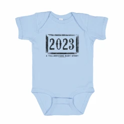 Yellowstone 1883 A Yellowstone Baby Story 2023 Baby Bodysuit -Bioworld Shop YS 1883 YSSTORY BB 55 100370 LT BLU 23 MF