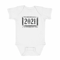 Yellowstone 1883 A Yellowstone Baby Story 2021 Baby Bodysuit 9 Yellowstone 1883 A Yellowstone Baby Story 2021 Baby Bodysuit -Bioworld Shop YS 1883 YSSTORY BB 55 100370 WHT 21 MF