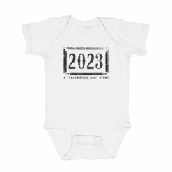 Yellowstone 1883 A Yellowstone Baby Story 2023 Baby Bodysuit -Bioworld Shop YS 1883 YSSTORY BB 55 100370 WHT 23 MF