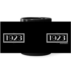 Yellowstone 1923 Logo Black Mug -Bioworld Shop YS 1923 LOGO 64 100085 WRAP RO