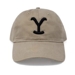 Yellowstone Y Logo 3D Puff Embroidered Hat -Bioworld Shop YS 3D HAT TAN 1X1 0001
