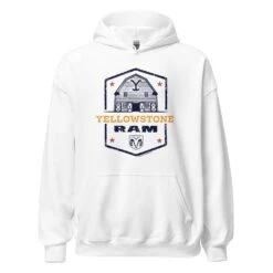 Yellowstone X Ram Barn Hoodie -Bioworld Shop YS BARNRAM 76 100861 WHITE MF