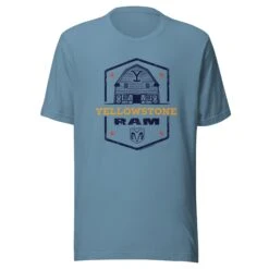 Yellowstone X Ram Barn T-Shirt -Bioworld Shop YS BARNRAM 76 100894 STEEL BLUE MF