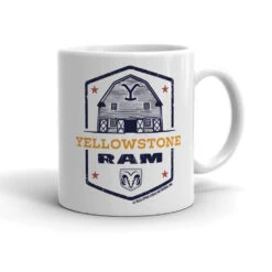 Yellowstone X Ram Barn White Mug -Bioworld Shop YS BARNRAM 76 100976 11 R MF