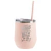 Yellowstone Don't Make Me Go Beth Dutton On You Laser Engraved Wine Tumbler With Straw -Bioworld Shop YS BD DMMGBDOY 100027 BLUSH MF