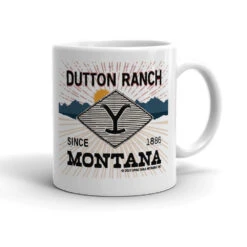 Yellowstone Dutton Ranch Montana White Mug -Bioworld Shop YS BDGE09 69 100976 11 R MF 04098a20 6509 488b 9b19 1d0ced83041d