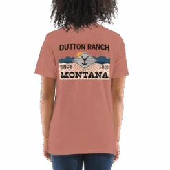 Yellowstone Dutton Ranch Montana Tri-Blend Short Sleeve T-Shirt -Bioworld Shop YS BDGE091 69 100147 MF1