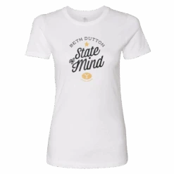 Yellowstone Beth Dutton State Of Mind Women's Short Sleeve T-Shirt -Bioworld Shop YS BDMIND WTS 100012 WHT MF