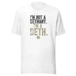 Yellowstone I'm A Beth T-Shirt -Bioworld Shop YS BETHANY 75 100894 WHITE MF