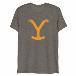 Yellowstone Big Y Logo Tri-Blend T-Shirt -Bioworld Shop YS BIGY TBTS 100147 GREY MF