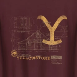 Yellowstone Historic Blueprint Crewneck Sweatshirt -Bioworld Shop YS BP 111 100862 RO