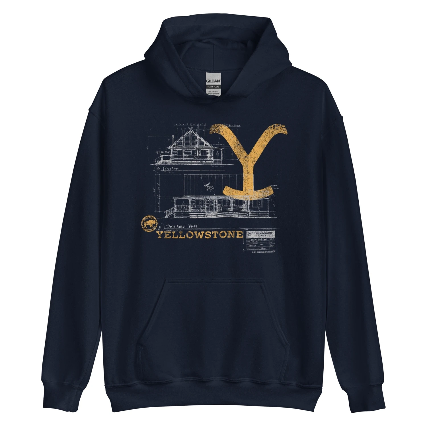 Yellowstone Blueprint Rip's House Unisex Hoodie 5 Yellowstone Blueprint Rip's House Unisex Hoodie - Image 3