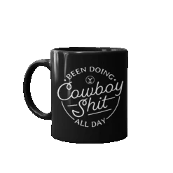 Yellowstone Cowboy Black Mug