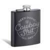 Yellowstone Cowboy Laser Engraved Flask 1 Yellowstone Cowboy Laser Engraved Flask -Bioworld Shop YS CEF 100192 0001 Flask 01