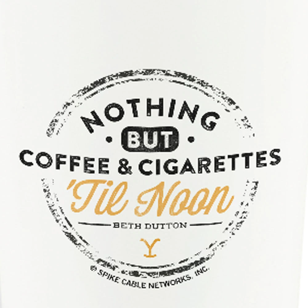 Yellowstone Nothing But Coffee & Cigarettes 'Til Noon 16 Oz Stainless Steel Thermal Travel Mug 4 Yellowstone Nothing But Coffee & Cigarettes 'Til Noon 16 Oz Stainless Steel Thermal Travel Mug - Image 2