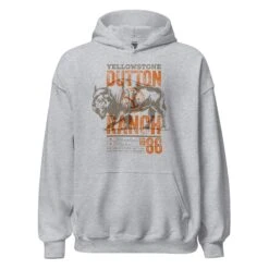 Yellowstone Ride Like It's Your Last Hooded Sweatshirt -Bioworld Shop YS COMP015 69 100361 SPORT GREY MF