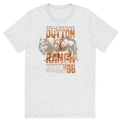 Yellowstone Ride Like It's Your Last Adult Tri-Blend T-Shirt -Bioworld Shop YS COMP0151 69 100147 WHITE FLECK MF