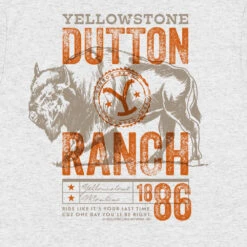 Yellowstone Ride Like It's Your Last Tri-Blend Short Sleeve T-Shirt -Bioworld Shop YS COMP0152 69 100147 BK RO