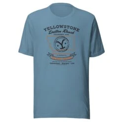 Yellowstone Dutton Ranch Your Ranch Your Rules Short Sleeve T-Shirt -Bioworld Shop YS COMP09 69 100394 STEEL BLUE MF