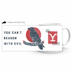 Yellowstone Can't Reason With Evil White Mug -Bioworld Shop YS CRWE WM 100040 11 FW MF