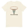 Yellowstone Cow Skull Adult Short Sleeve T-Shirt -Bioworld Shop YS CS ST 100011 0079 A Tee Natural