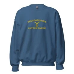 Yellowstone Dutton Ranch Logo Embroidered Sweatshirt 10 Yellowstone Dutton Ranch Logo Embroidered Sweatshirt -Bioworld Shop YS DR 77 100362 INDIGO BLUE MF