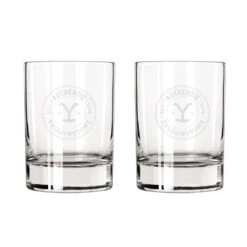 Yellowstone Authentic Y Logo Laser Engraved Rocks Glasses