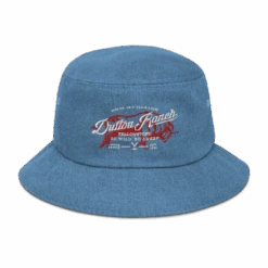 Yellowstone Dutton Ranch Bison Denim Bucket Hat