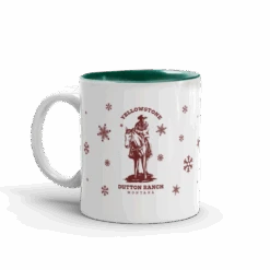 Yellowstone Dutton Ranch Cowboy Holiday Two-Tone Mug