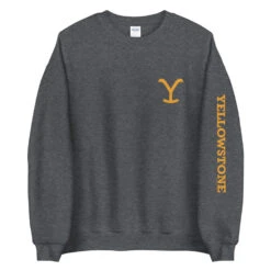 Yellowstone Dutton Ranch Fleece Crewneck Sweatshirt -Bioworld Shop YS DR CS 100362 Crew Sweater GRAY