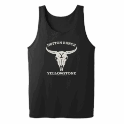 Yellowstone Dutton Ranch Cow Skull Adult Tank Top