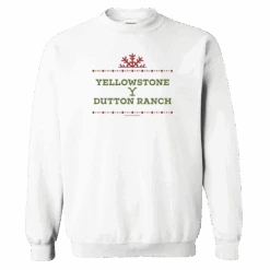 Yellowstone Dutton Ranch Holiday Logo Fleece Crewneck Sweatshirt