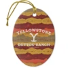 Yellowstone Dutton Ranch Mountain Majesties Oval Ceramic Ornament -Bioworld Shop YS DR MM 100102 BK MF