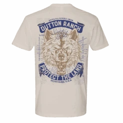 Yellowstone Dutton Ranch Protect The Land Wolf Adult Short Sleeve T-Shirt