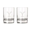 Yellowstone Y Logo Laser Engraved Rocks Glasses