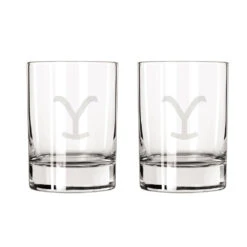 Yellowstone Y Logo Laser Engraved Rocks Glasses