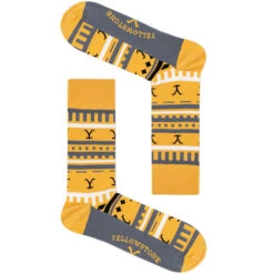 Yellowstone Dutton Ranch Yellow Striped Socks