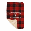 Yellowstone Dutton Ranch Plaid Sherpa Blanket 1 Yellowstone Dutton Ranch Plaid Sherpa Blanket -Bioworld Shop YS DR logo 100206 MF