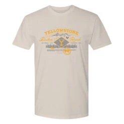 Yellowstone Dutton Ranch Scenery Adult Short Sleeve T-Shirt -Bioworld Shop YS DRF 63 100011 NATURAL MF